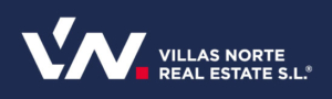 VILLAS NORTE REAL ESTATE LOGO fondo azul